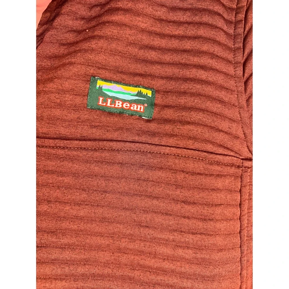 L.L. Bean Airlight Red/Brown Fall Neutral Quilted Color Snap Pullover Women XL - Picture 2 of 8
